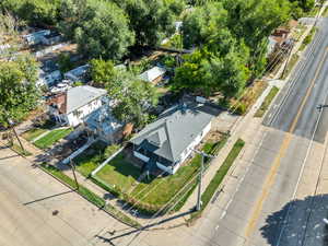 Aerial view of residential area