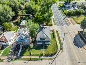 Aerial view of residential area
