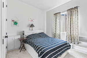 View of carpeted bedroom