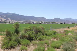 Mountain view with rural landscape