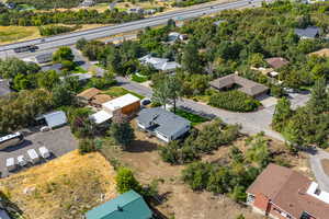 Aerial view of residential area