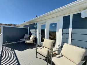 View of wooden terrace