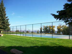 View of tennis court