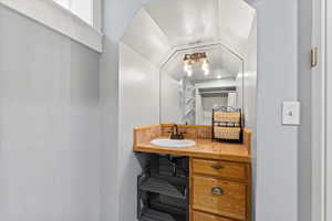 Basement bathroom vanity