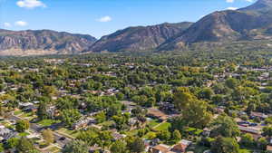 Drone view of home and neighborhood which lies in the heart of Ogden close to Weber State University and Harrison Blvd.