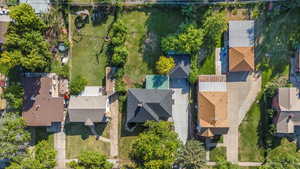 Aerial view of residential area