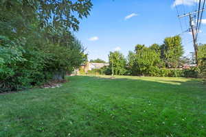 Backyard fully fenced