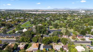 Drone view of home and neighborhood which lies in the heart of Ogden close to Weber State University and Harrison Blvd.