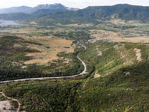 Mountain view featuring a forest