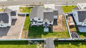 Aerial view of residential area
