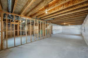 View of unfinished below grade area