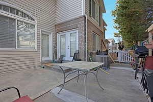 View of patio with french doors