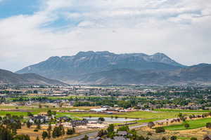 Mountain view with a large body of water
