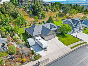 Aerial view of residential area