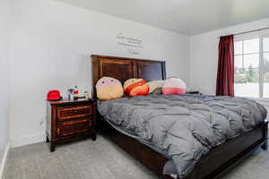 Primary Bedroom with carpet flooring