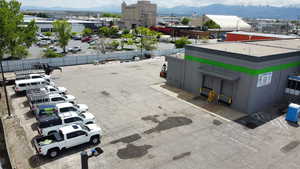 Drone / aerial view of an industrial area