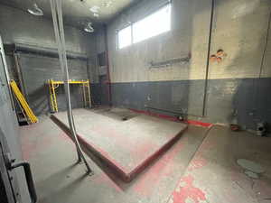 View of below grade area