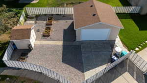 View from above of property