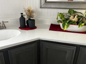 Detailed view of a sink