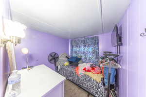 Bedroom featuring carpet flooring