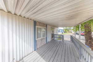 View of wooden porch