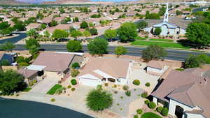 Aerial view of residential area