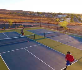 View of tennis court