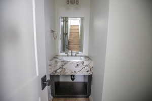 Bathroom featuring vanity