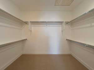 Spacious walk in closet