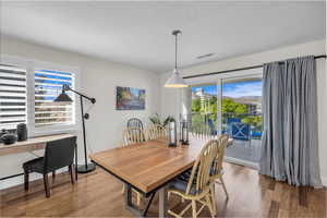 Dining room with access to the huge deck