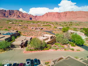 View of mountain background featuring a desert landscape