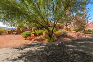 View of front facade featuring a mountain view