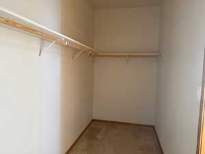 Spacious closet Featuring light carpetMASTER
