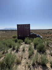 Exterior view of a mountain backdrop and mail area