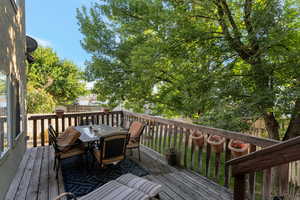 Deck featuring outdoor dining area