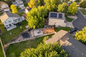 Aerial view of residential area