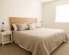 View of carpeted bedroom