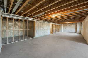 View of unfinished below grade area