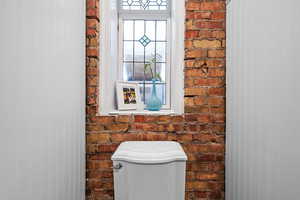 Detailed view of brick wall