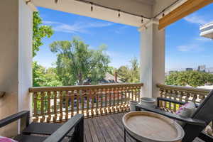 View of wooden terrace