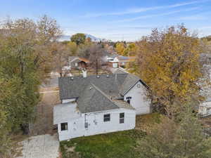 View from above of property featuring mountains
