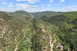 Drone / aerial view of mountains