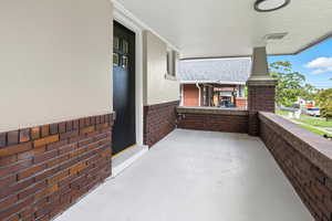 View of covered front porch