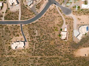 Drone / aerial view of a desert landscape