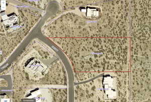 Aerial view of property's location featuring property boundaries highlighted