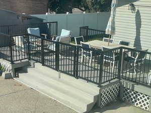 View of wooden terrace