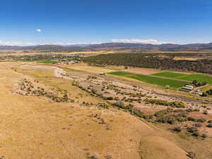 Mountain view with rural landscape