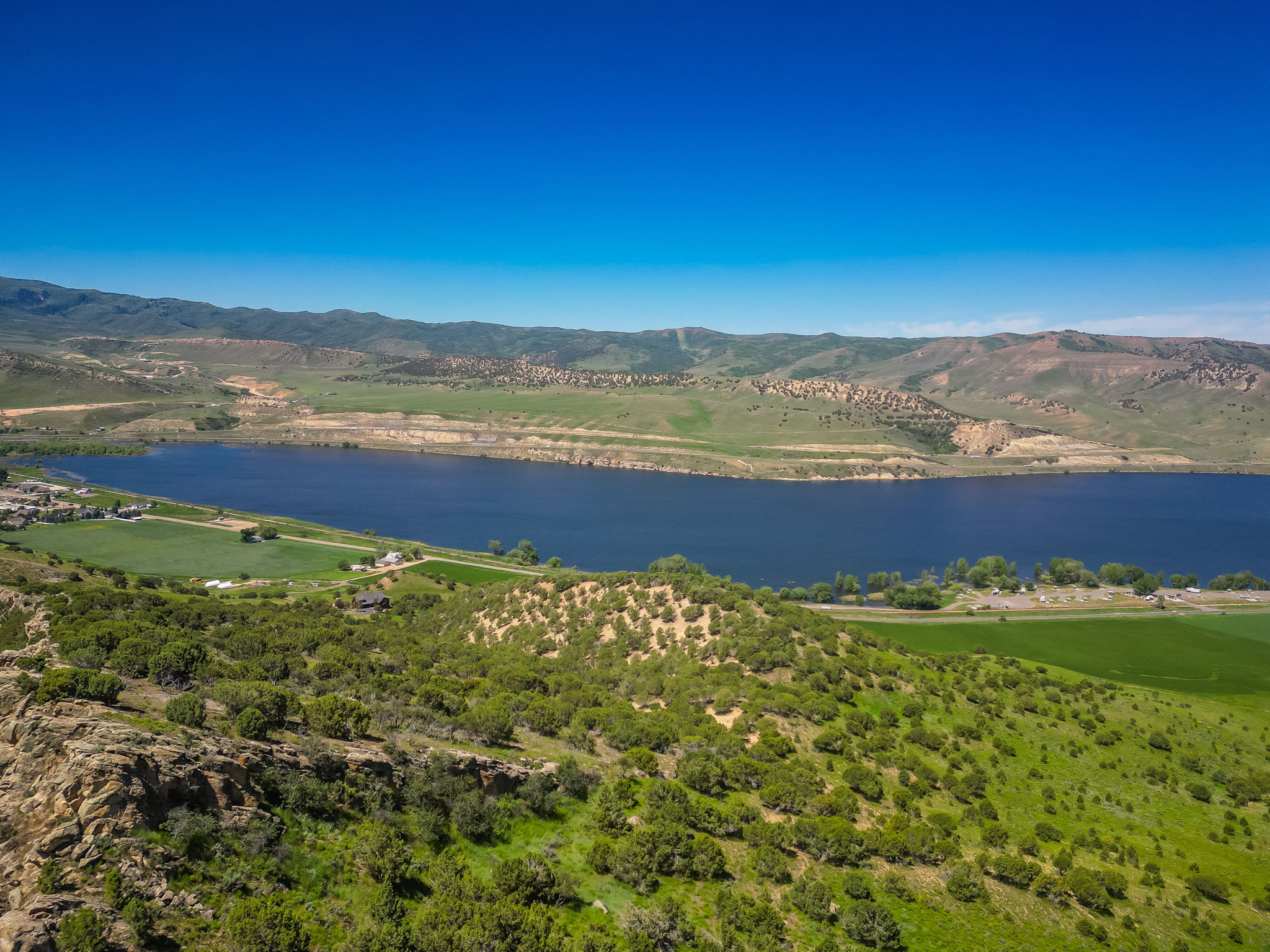 Water view featuring mountains