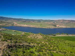 Water view featuring mountains