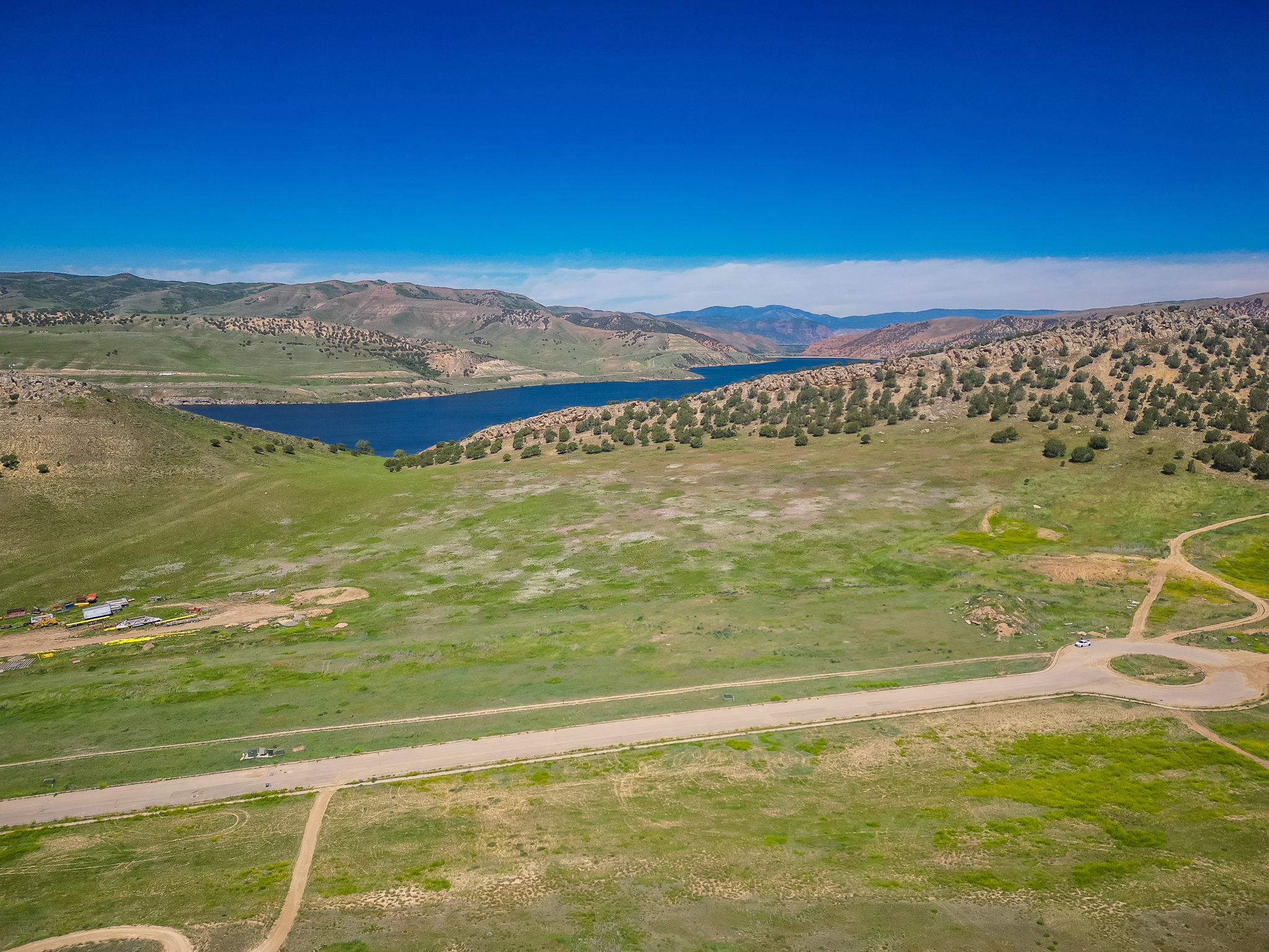 View of rural area featuring a water and mountain view